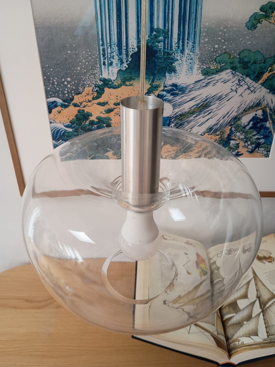 Rare Danish Vintage Apple-Shaped Globe Lamp by the Brand Belid, 1970s – Pendant lamps, rvs, Glass (photo 4 of 7)