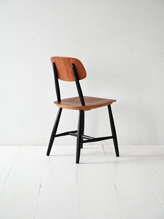 Image 1 of Sedia scandinava vintage con gambe nere