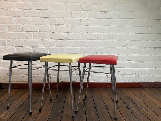 Image 1 of Set di 3 sgabelli vintage Brabantia