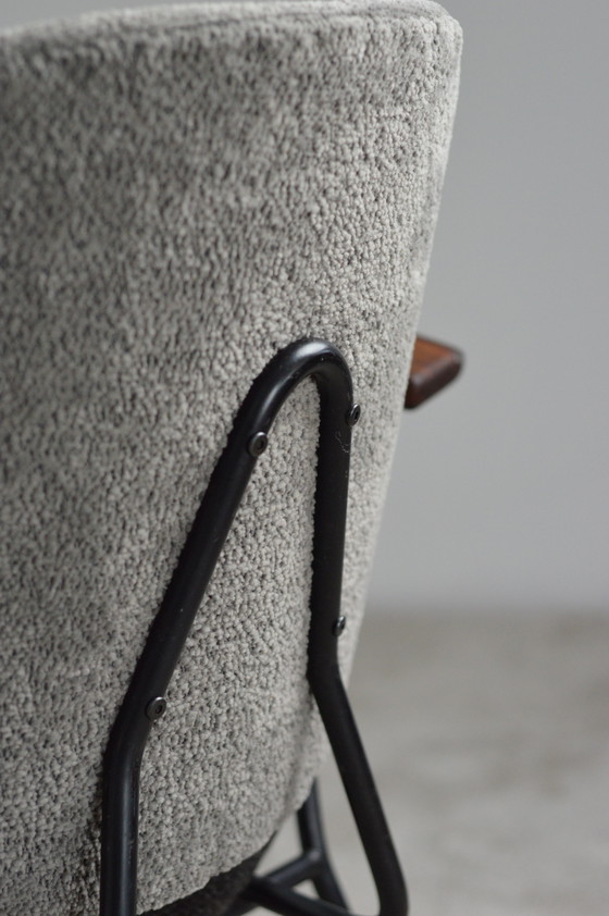 Image 1 of Set of 2 Reupholstered Armchairs by Gijs Van Der Sluis