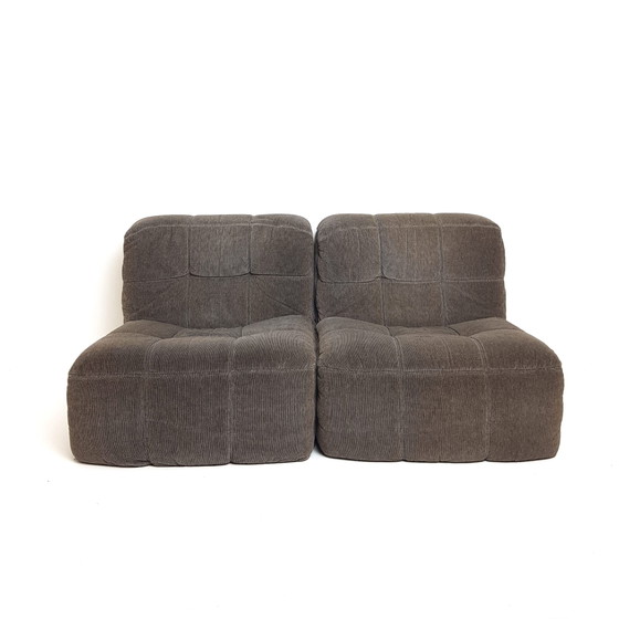 Kimba Lounge Fauteuil Michel Ducaroy Ligne Roset 2 Elementen – 2 zitsbanken, Polyester, Textile, Vintage (photo 6 of 15)