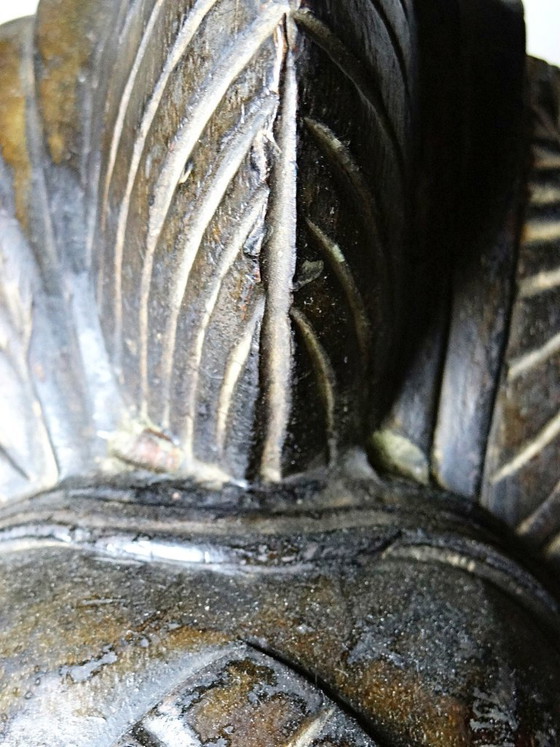 Image 1 of Decoratief Afrikaans wandmasker in de Punu Tsangui-stijl, gesneden hout, 20e eeuw