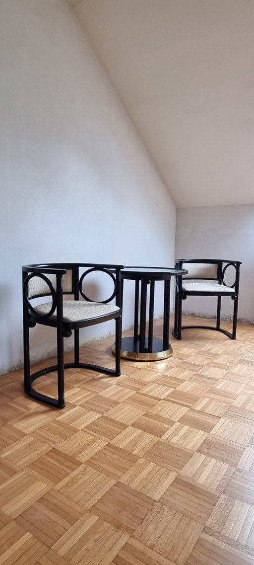 Set of Table and Chairs from Josef Hoffmann's 'Fledermaus' Collection