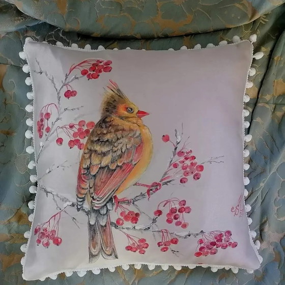Image 1 of Taies d'oreiller Birds.faites à la main