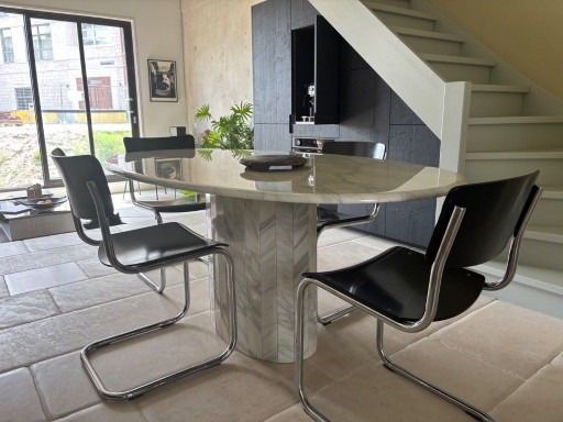 Carrara Marmer eettafel ovaal 180 cm lang
