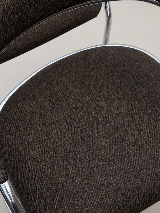 Lot de 4 chaises de salle à manger vintage à structure tubulaire – Stoppino, Chrome, Mid Century Modern (photo 7 of 10)