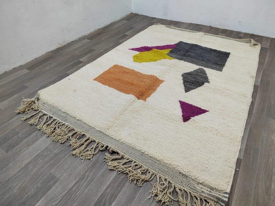 Traditional artisanal handmade pure wool colorful patterned Rug 150/250 cm, Ahrend, Rugs & carpets, Creme (photo 2 of 7)