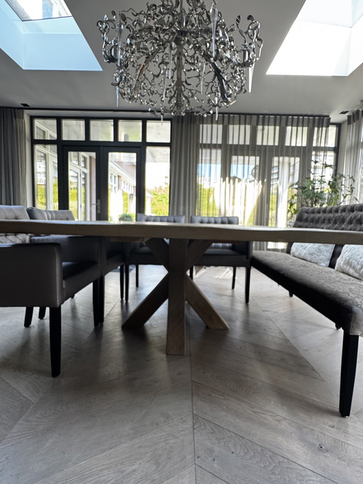 Table à manger 6 chaises et banc