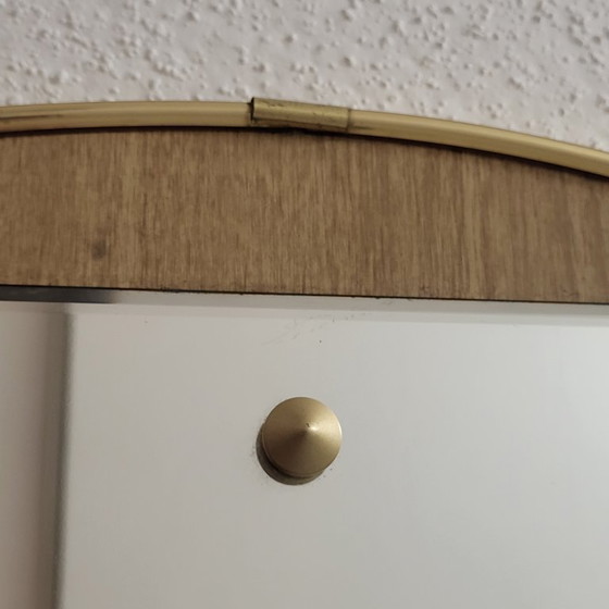 Image 1 of Scandinavian rearview mirror in Formica and beveled glass, 1950-60