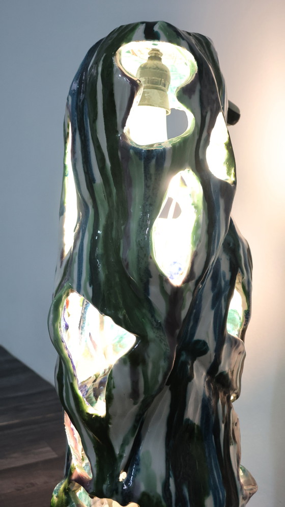 Image 1 of Ernesto Treccani Attr. Tafel- of Staande Lamp Keramisch Design Modern Antiek