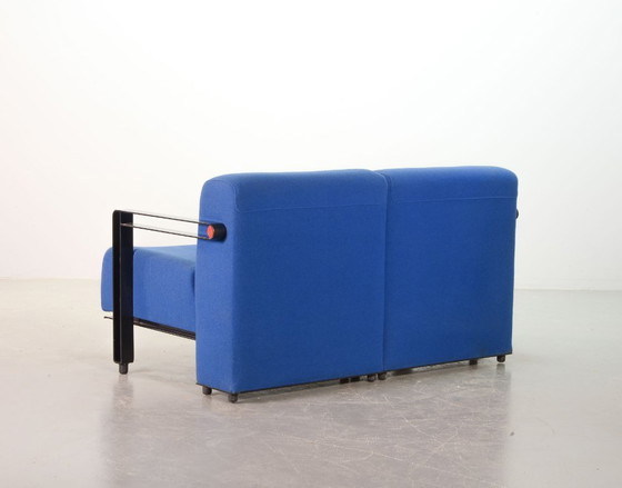 Image 1 of Holländisches Design Artifort Himmelblau 'Transformation' Zweisitziges Sofa Modell 952 von Hans de Wit, 1980er Jahre.