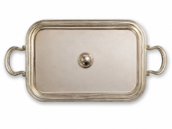 Silberner Metall-Auflaufformenhalter – Küchenzubehör (photo 5 of 9)