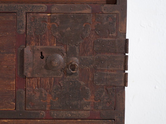 Antico cassettone giapponese da mercante (Choba-dansu) in legno Keyaki – Periodo Meiji-Taisho (c.1880–1920) (photo 40 of 40)