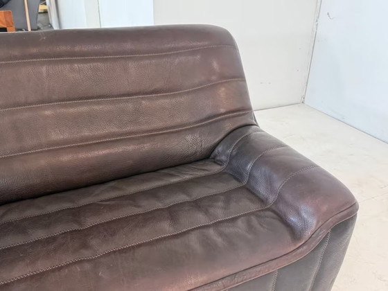 Image 1 of 2 x Canapé en cuir De Sede DS 84 avec assise rembourrée, design de groupe