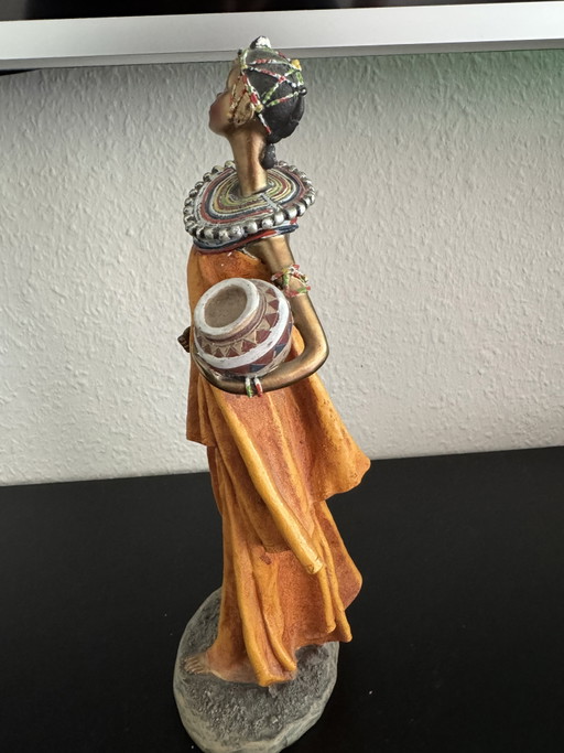 African Women Decorative Figurine / Sculpture Handmade