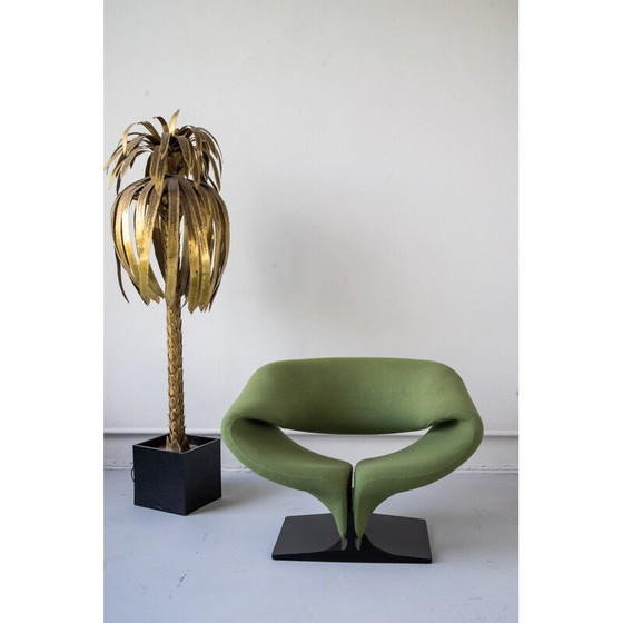 Image 1 of Vintage lintvormige fauteuil in metaal en stof van Pierre Paulin voor Artifort, 1966