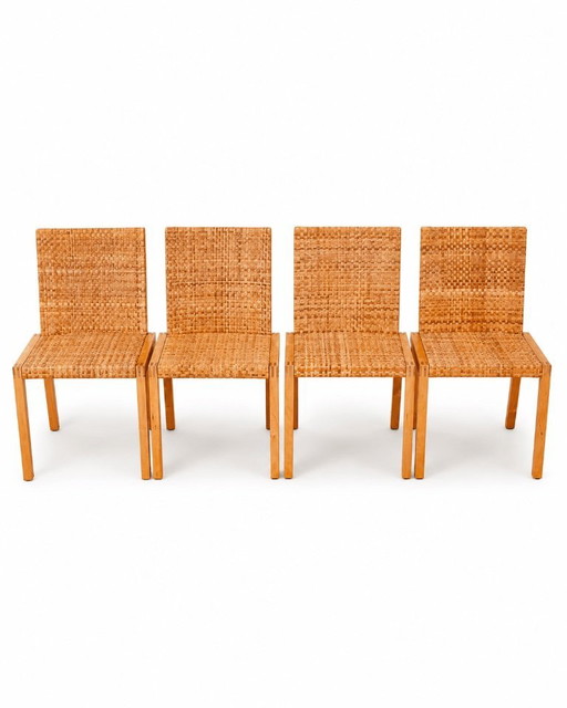 Juego de 4 sillas de comedor de ratán IKEA BROR