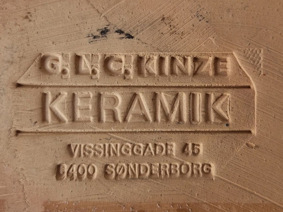 Image 1 of Kinze Keramik Denmark - Wall plate bull - Signed