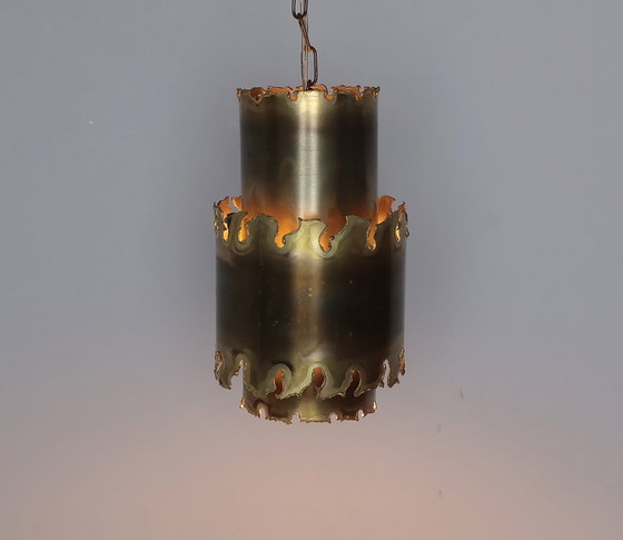 Image 1 of Set di lampade a sospensione vintage in ottone Holm Sorensen 6400
