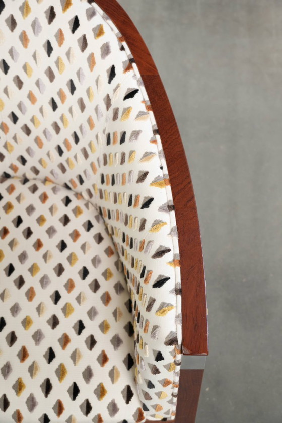 Image 1 of Unique Art Deco design Schuitema armchairs/occasional chairs from the Decoforma series with beautiful fabric upholstery.