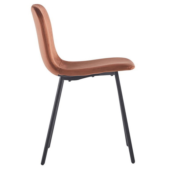 Image 1 of 2 chaises velours brun cuivre - Neuves