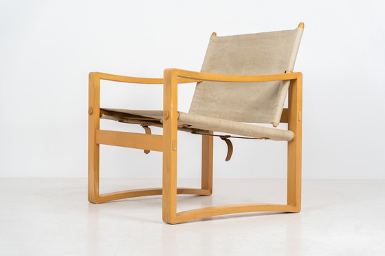 Image 1 of Safari stoel van Børge Jensen voor Bernstoffmoinde Møbelfabrik (Denemarken, jaren 1970).