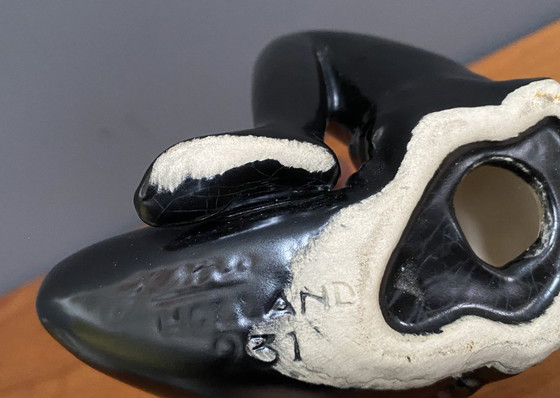 Image 1 of Figura de cerámica negra de una niña sentada de Jema, años 60, modelo 231