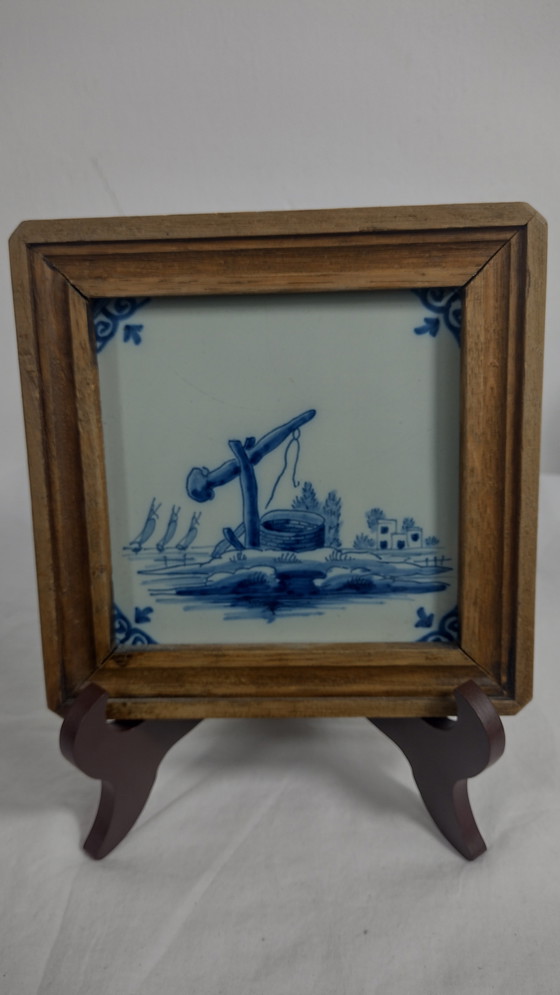 Image 1 of Piastrella antica olandese Tichelaar Makkum dipinta a mano