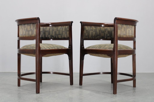 Paire de fauteuils en bois courbé des années 1920, Tchécoslovaquie