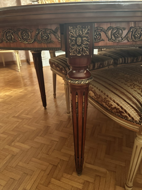 Image 1 of JP Ehalt Dining Table - Louis XIV Style - 70s Vintage Diner Table - Ehalt Meubles