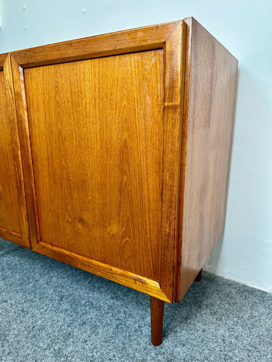 Buffet bas en teck design danois Mid Century, années 50 60 Vintage, Bois, Marron (photo 9 sur 11)