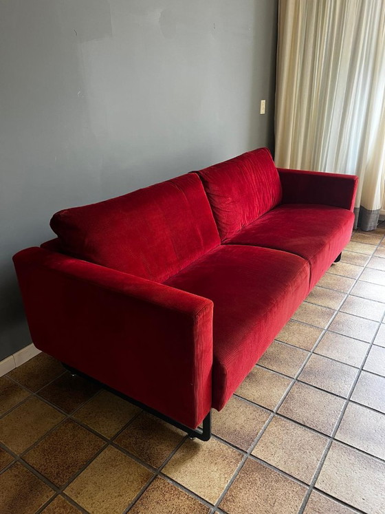 Cassina Sofa Red Corduroy – 3-5 seaters, Velvet, Metal (photo 6 of 20)