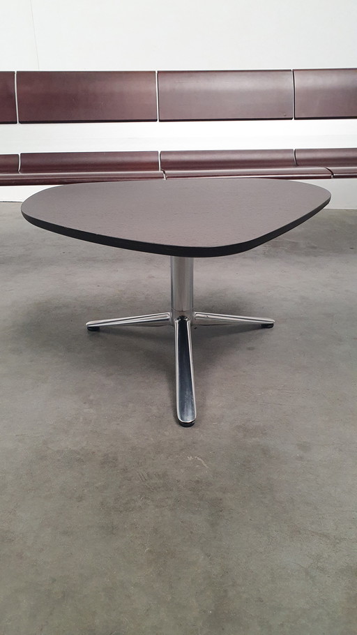 Kei BULO design coffee table organic, dark brown oak veneered
