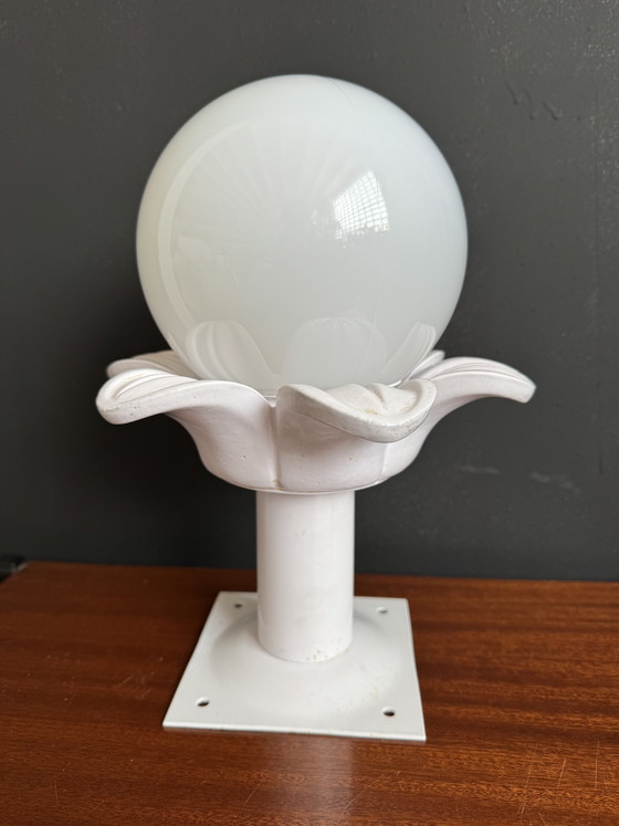 Image 1 of Lámpara de techo con forma de palmera opalina de los años 80.