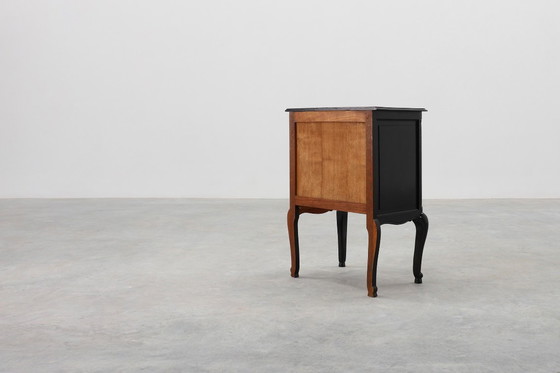 Image 1 of Cómoda estilo Luis XV en roble lacado en negro, Francia, años 50