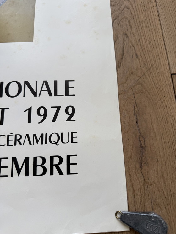 Image 1 of Picasso affiche originale 1972 Céramique Vallauris biennale Capron 
