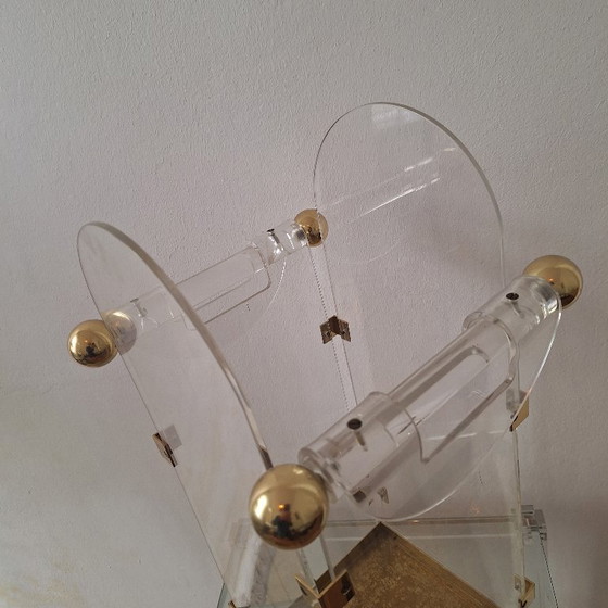 Image 1 of Porte-parapluie Fontana Arte des années 1970 en lucite/acrylique et laiton