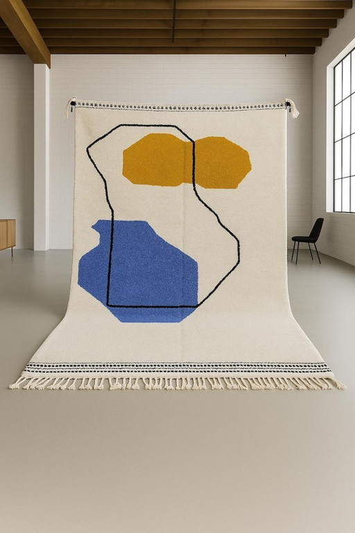 Tapis marocain artisanal en laine250cmx150cm