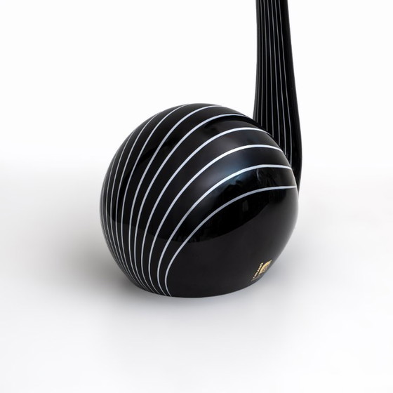 Image 1 of Sculpture en verre de Murano "Cygne noir", conçue par Livio Seguso. Italie, années 1980