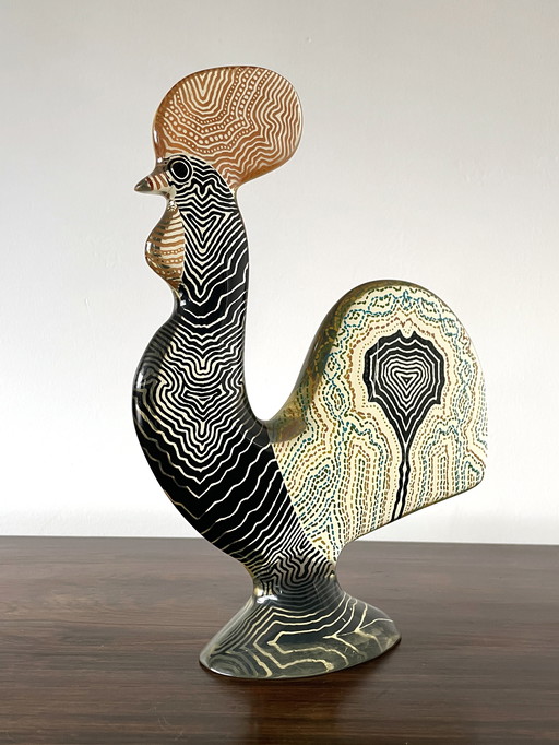 1970 Collectable Large Lucite Rooster by Abraham Palatnik