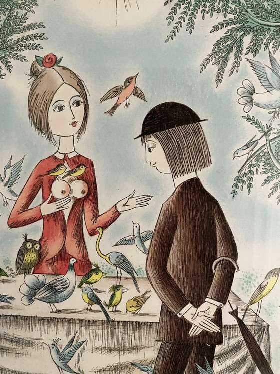 Image 1 of Peynet "Le Marché aux Oiseaux” (The Bird Market) 1985