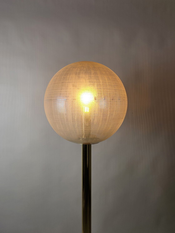 Image 1 of Italienische Stehlampe aus Glas und Messing