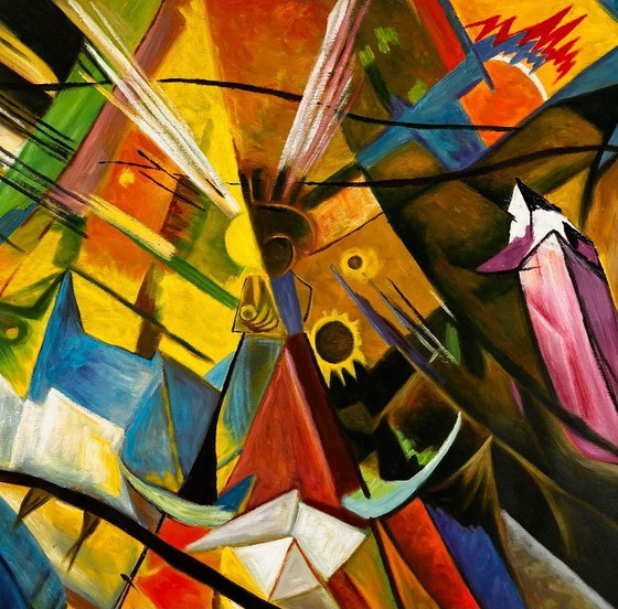 Image 1 of Franz Marc - Tyrol - Hand-painted - Oil on canvas (rolled up)