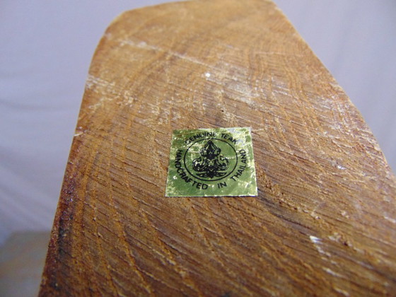 Image 1 of Éléphant en bois vintage de Thaïlande