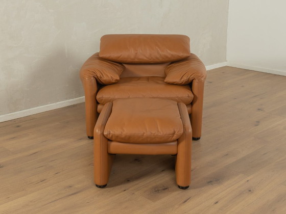 Image 1 of 675 Maralunga Sessel & Ottomane, Vico Magistretti, Cassina, 1970er Jahre, Vintage