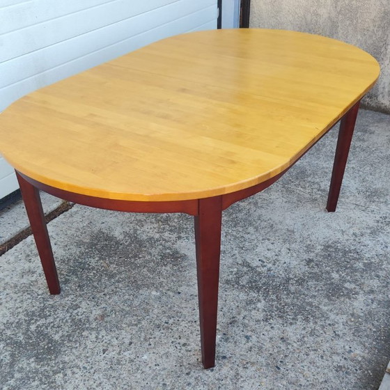 Image 1 of Extendable Scandinavian dining table attributed to Hans Ehrlin for Tranås - 1980s