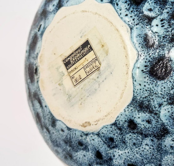 Image 1 of Raro set di tre ciotole in ceramica, Elchinger Atelier. Francia, 1950.