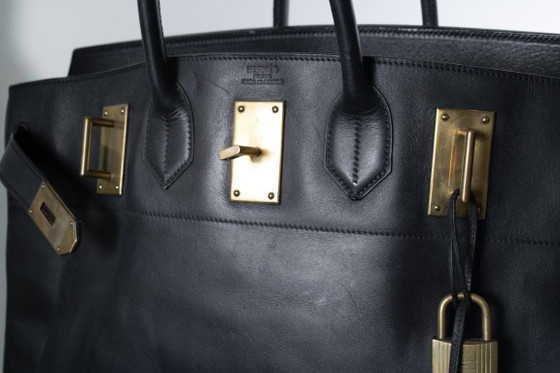 Image 1 of Hermes, rara borsa vintage Hermes HAC 50 in nero