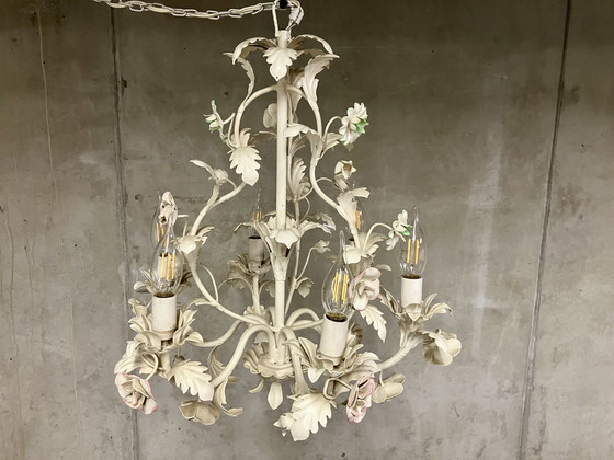 Image 1 of 🇮🇹 lustres en métal blanc / lustres de style florentin