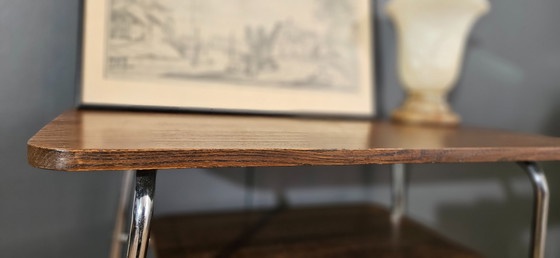 Image 1 of Mid-century tubular frame side table